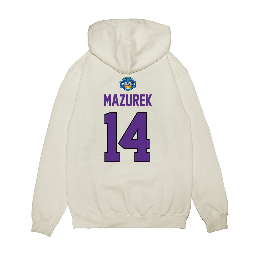 TCU - NCAA Women's Basketball : Natalie Mazurek - NCAA® March Madness® 2025 Final Four Shersey Premium Hooded Sweatshirt-1