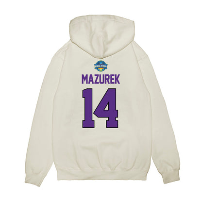 TCU - NCAA Women's Basketball : Natalie Mazurek - NCAA® March Madness® 2025 Final Four Shersey Premium Hooded Sweatshirt-1
