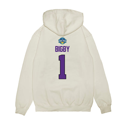TCU - NCAA Women's Basketball : Taylor Bigby - NCAA® March Madness® 2025 Final Four Shersey Premium Hooded Sweatshirt-1