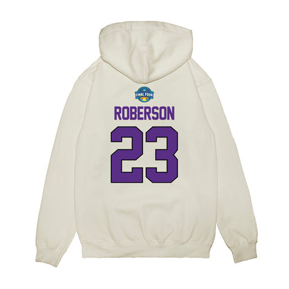 TCU - NCAA Women's Basketball : Aaliyah Roberson - NCAA® March Madness® 2025 Final Four Shersey Premium Hooded Sweatshirt-1