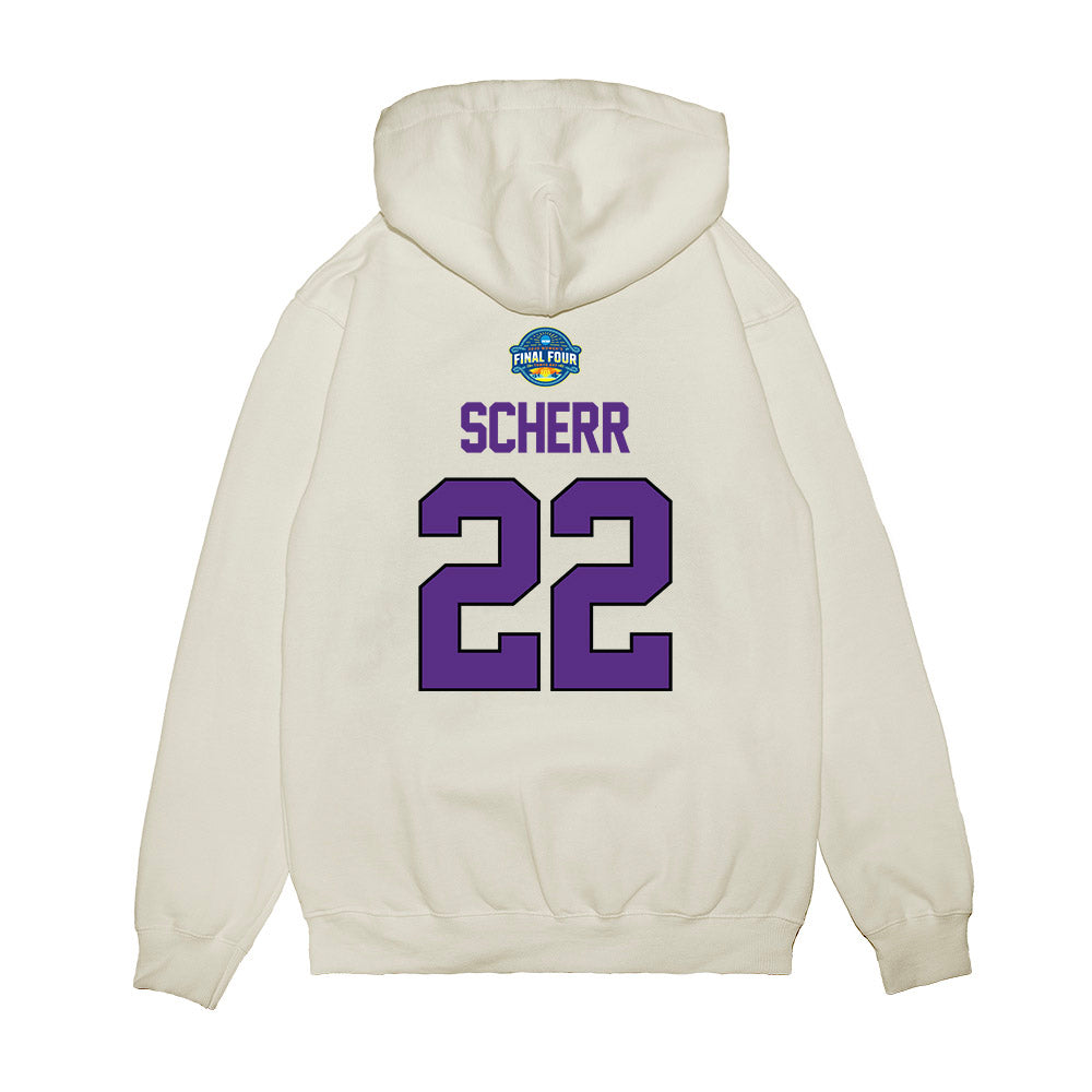 TCU - NCAA Women's Basketball : Maddie Scherr - NCAA® March Madness® 2025 Final Four Shersey Premium Hooded Sweatshirt-1