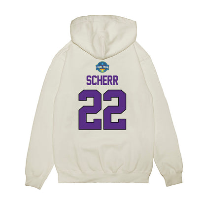 TCU - NCAA Women's Basketball : Maddie Scherr - NCAA® March Madness® 2025 Final Four Shersey Premium Hooded Sweatshirt-1