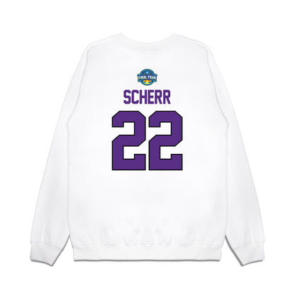 TCU - NCAA Women's Basketball : Maddie Scherr - NCAA® March Madness® 2025 Final Four Shersey Premium Crewneck Sweatshirt-1