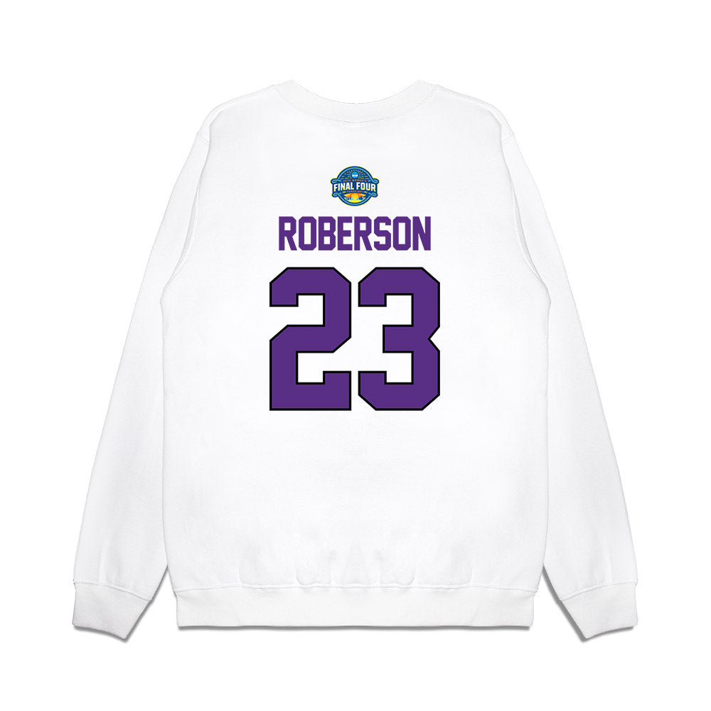 TCU - NCAA Women's Basketball : Aaliyah Roberson - NCAA® March Madness® 2025 Final Four Shersey Premium Crewneck Sweatshirt-1