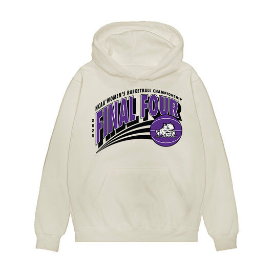 TCU - NCAA Women's Basketball : Taylor Bigby - NCAA® March Madness® 2025 Final Four Shersey Premium Hooded Sweatshirt-0