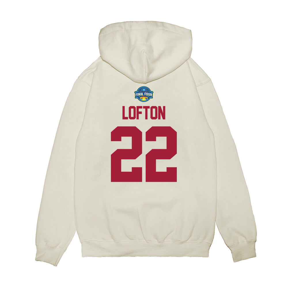 Oklahoma - NCAA Women's Basketball : Keziah Lofton - NCAA® March Madness® 2025 Final 4 Shersey Premium Hooded Sweatshirt-1