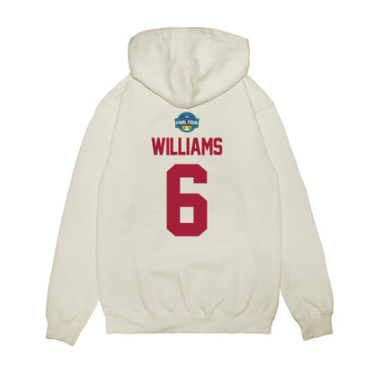 Oklahoma - NCAA Women's Basketball : Sahara Williams - NCAA® March Madness® 2025 Final 4 Shersey Premium Hooded Sweatshirt-1