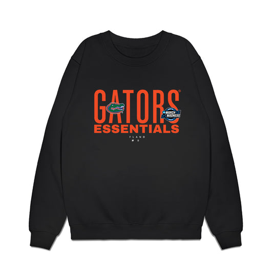 Florida - NCAA Men's Basketball : Johnuel Fland - NCAA® March Madness® Essentials Elite 8 Premium Crewneck Sweatshirt-0