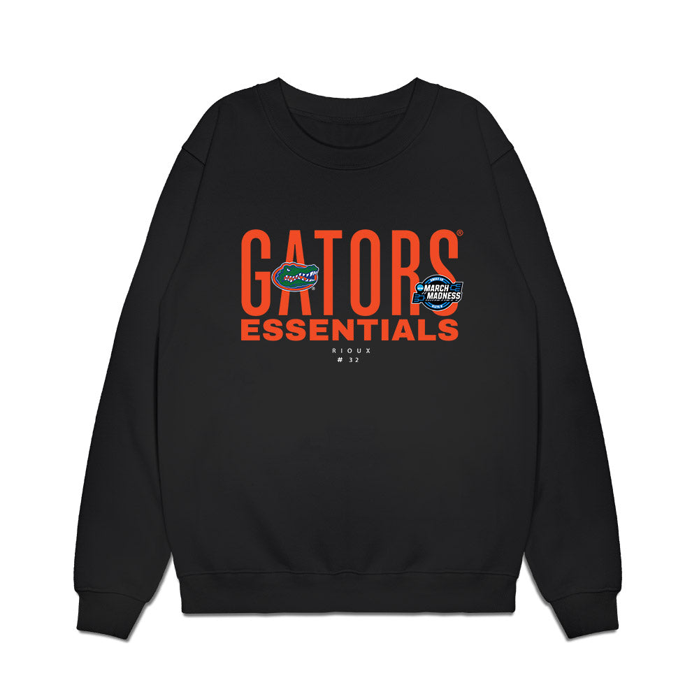 Florida - NCAA Men's Basketball : Olivier Rioux - NCAA® March Madness® Essentials Elite 8 Premium Crewneck Sweatshirt-0