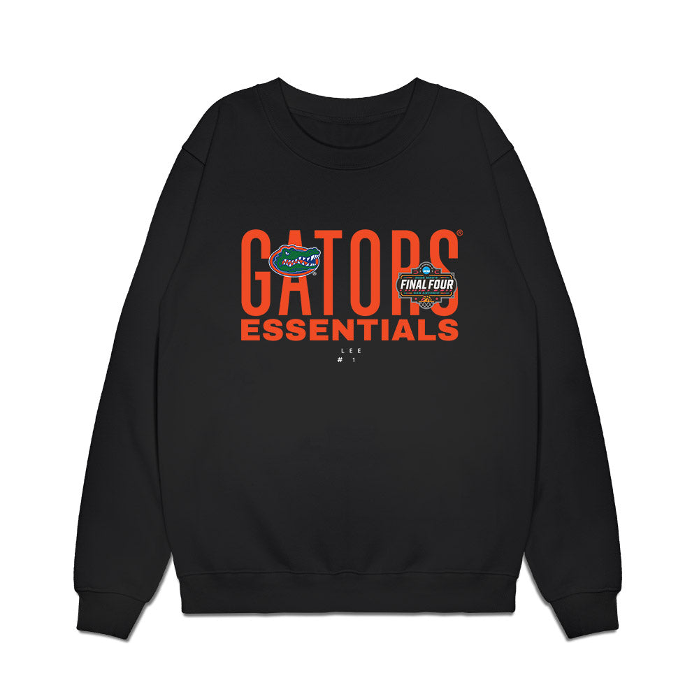 Florida - NCAA Men's Basketball : Xaivian Lee - NCAA® March Madness® Essentials Final 4 Premium Crewneck Sweatshirt-0