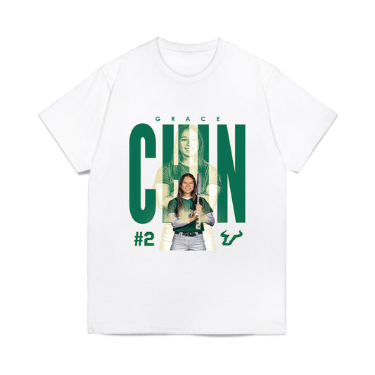 USF - NCAA Softball : Grace Chin - Collage Comfort Colors T-Shirt-0
