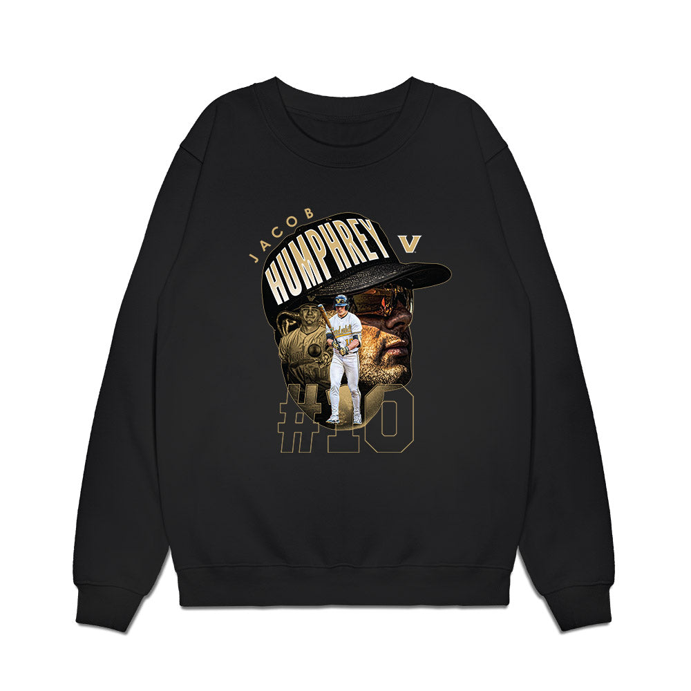 Vanderbilt - NCAA Baseball : Jacob Humphrey - Collage Premium Crewneck Sweatshirt-0