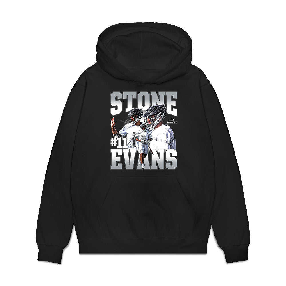 Providence - NCAA Men's Lacrosse : Stone Evans - Premium Hooded Sweatshirt-0