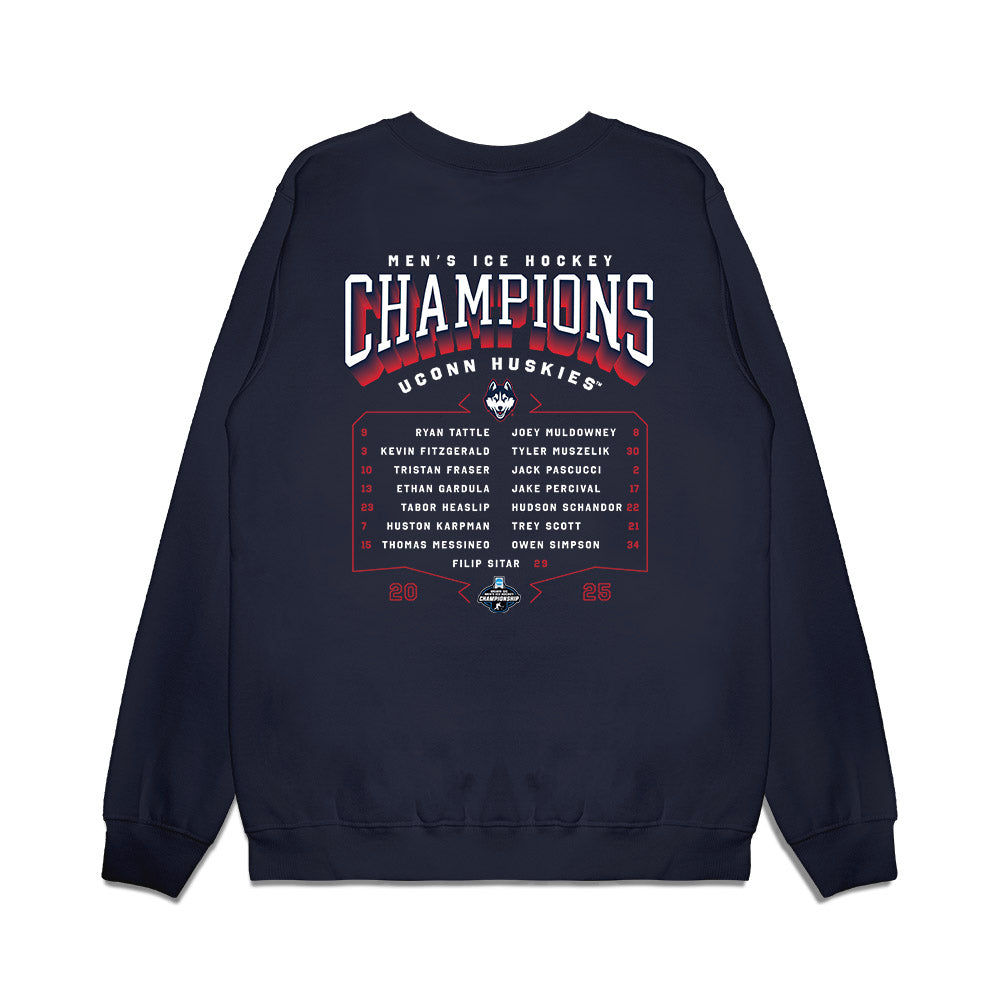 UConn - NCAA Men's Ice Hockey : - Premium Crewneck Sweatshirt-1