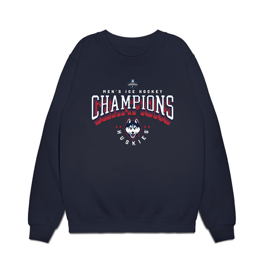 UConn - NCAA Men's Ice Hockey : - Premium Crewneck Sweatshirt-0