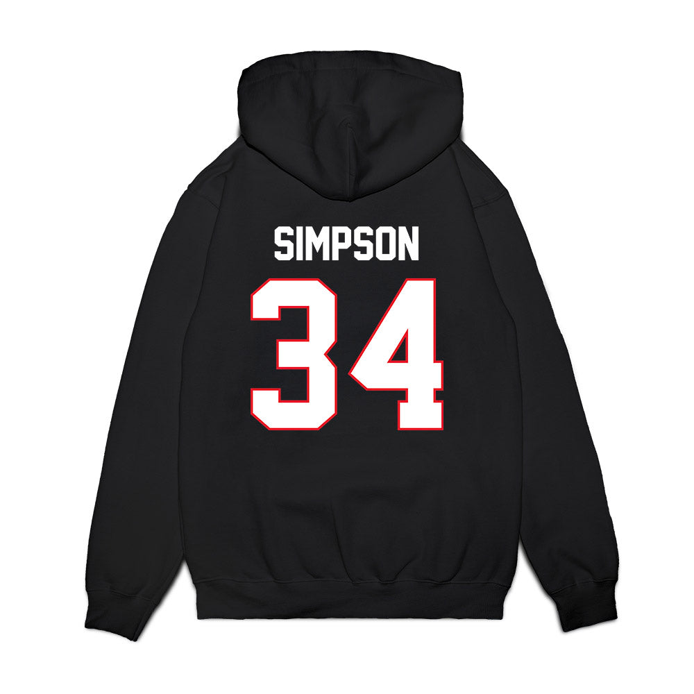 UConn - NCAA Men's Ice Hockey : Owen Simpson - Championship Classic Shersey Premium Hooded Sweatshirt-1