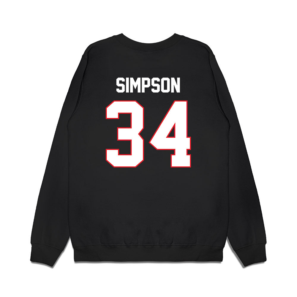 UConn - NCAA Men's Ice Hockey : Owen Simpson - Championship Classic Shersey Premium Crewneck Sweatshirt-1