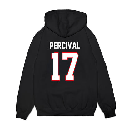 UConn - NCAA Men's Ice Hockey : Jake Percival - Championship Classic Shersey Premium Hooded Sweatshirt-1