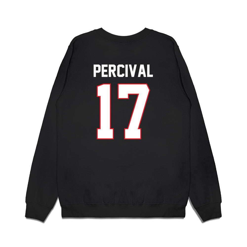 UConn - NCAA Men's Ice Hockey : Jake Percival - Championship Classic Shersey Premium Crewneck Sweatshirt-1