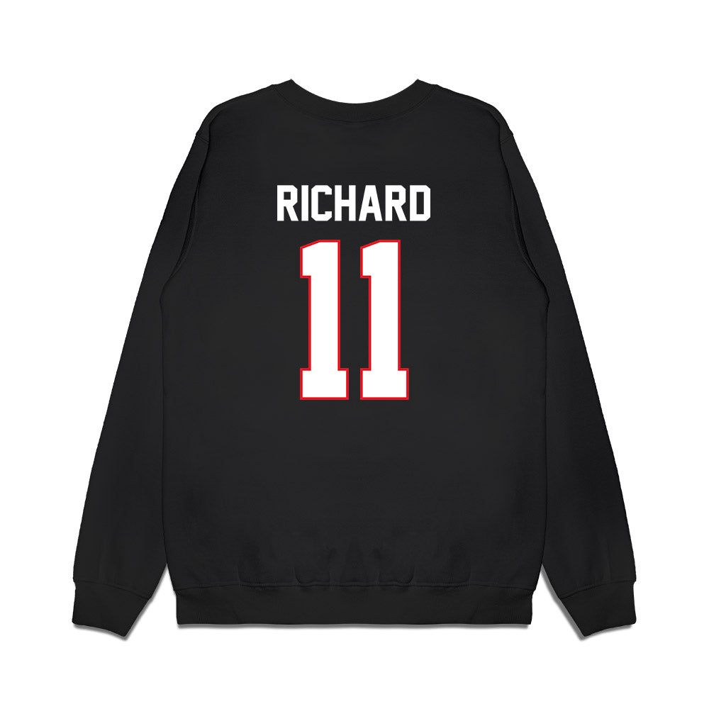 UConn - NCAA Men's Ice Hockey : Jake Richard - Championship Classic Shersey Premium Crewneck Sweatshirt-1