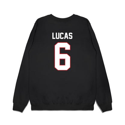 UConn - NCAA Men's Ice Hockey : Andrew Lucas - Championship Classic Shersey Premium Crewneck Sweatshirt-1