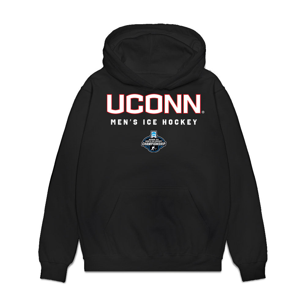 UConn - NCAA Men's Ice Hockey : Ethan Gardula - Championship Classic Shersey Premium Hooded Sweatshirt-0