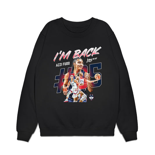UConn - NCAA Women's Basketball : Azzi Fudd - Collage Premium Crewneck Sweatshirt-0