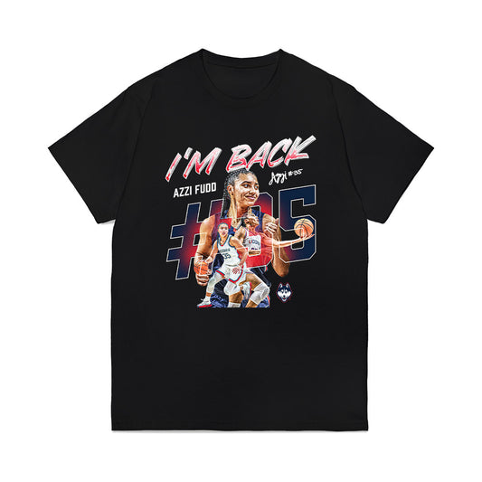 UConn - NCAA Women's Basketball : Azzi Fudd - Collage Premium T-Shirt-0