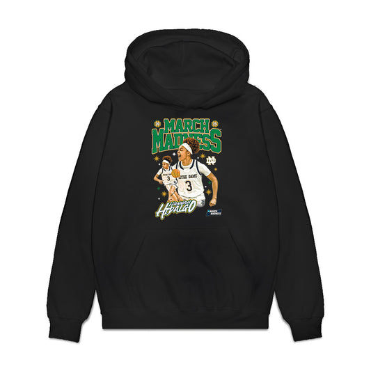 Notre Dame - NCAA Women's Basketball : Hannah Hidalgo - NCAA® March Madness® 2025 Collage Premium Hooded Sweatshirt-0