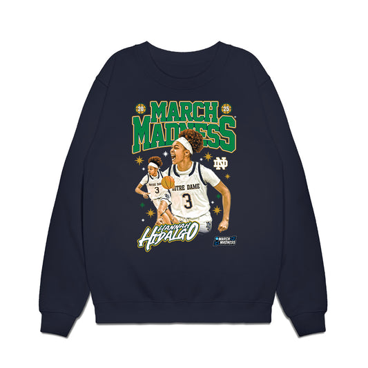 Notre Dame - NCAA Women's Basketball : Hannah Hidalgo - NCAA® March Madness® 2025 Collage Premium Crewneck Sweatshirt-0