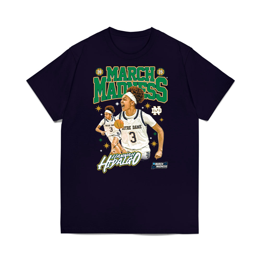 Notre Dame - NCAA Women's Basketball : Hannah Hidalgo - NCAA® March Madness® 2025 Collage Premium T-Shirt-0