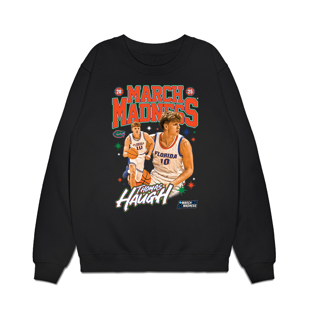 Florida - NCAA Men's Basketball : Thomas Haugh - NCAA® March Madness® 2025 Collage Premium Crewneck Sweatshirt-0