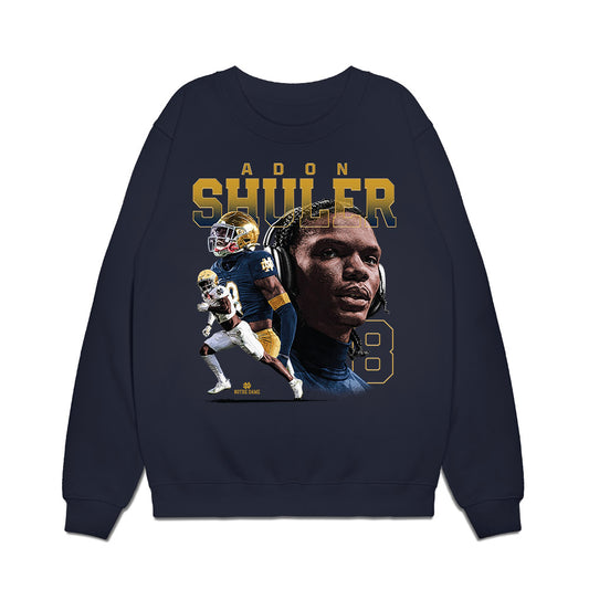 Notre Dame - NCAA Football : Adon Shuler - Player Collage Premium Crewneck Sweatshirt-0