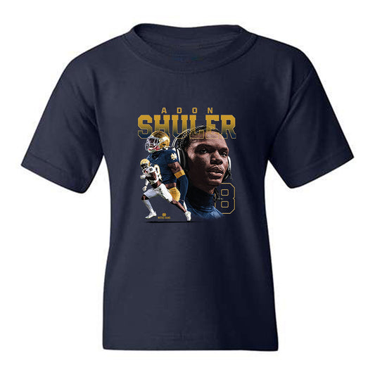 Notre Dame - NCAA Football : Adon Shuler - Player Collage Youth T-Shirt-0