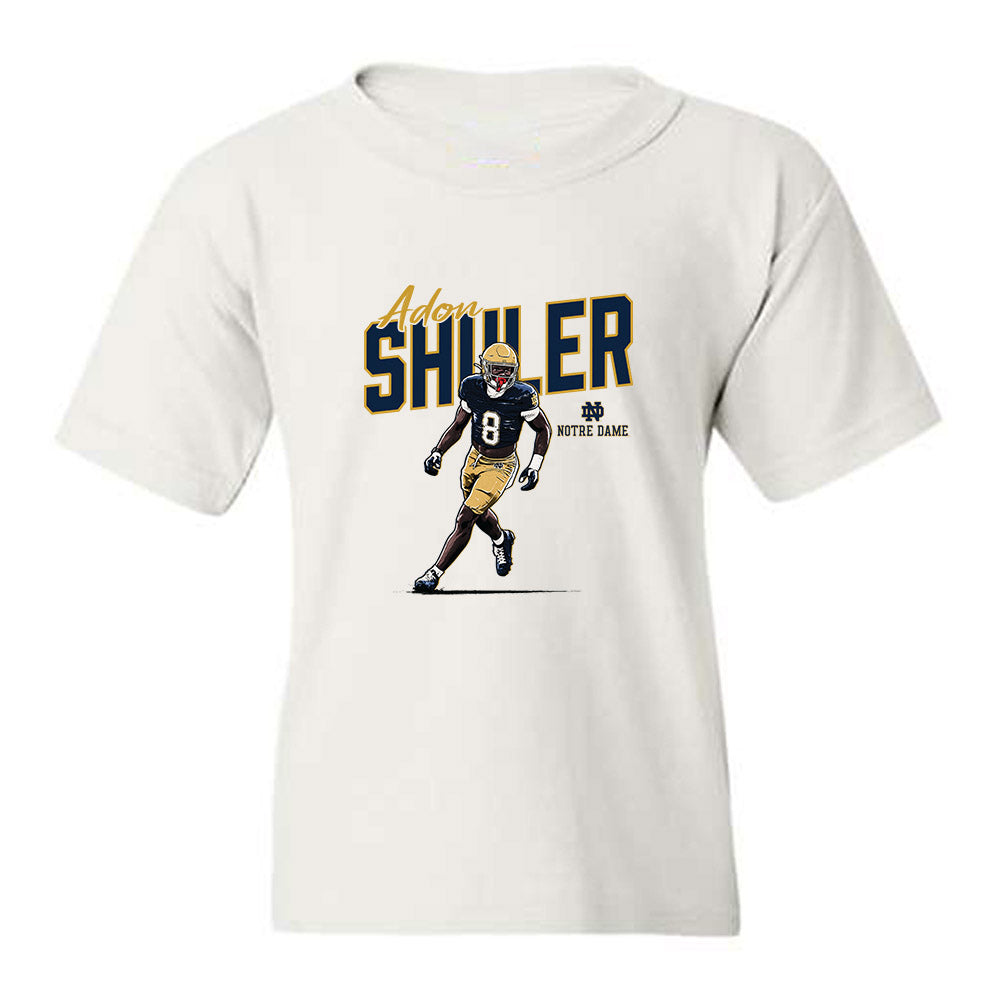 Notre Dame - NCAA Football : Adon Shuler - Caricature Youth T-Shirt-0