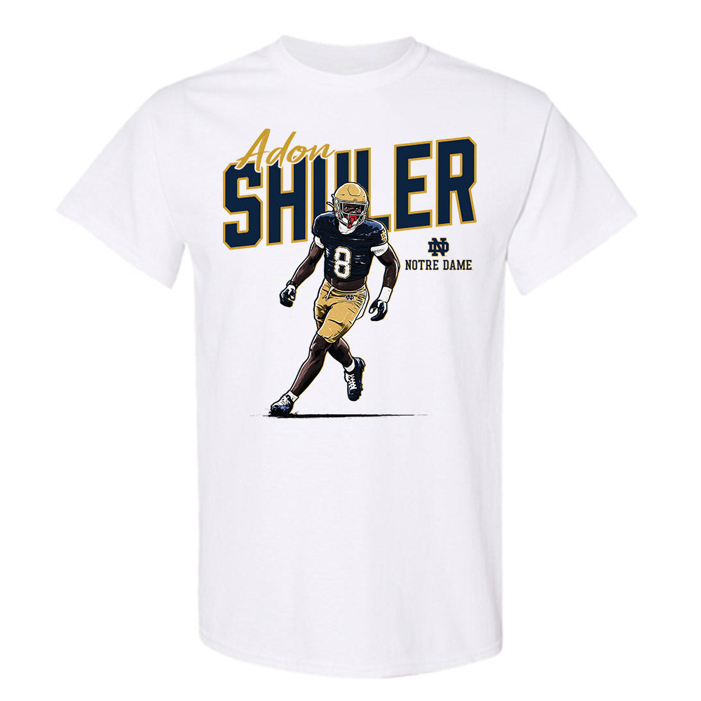 Notre Dame - NCAA Football : Adon Shuler - Caricature T-Shirt-0