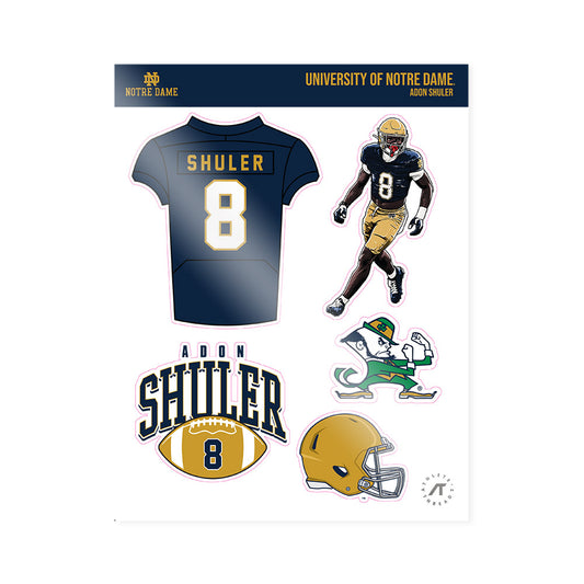 Notre Dame - NCAA Football : Adon Shuler - Sticker Sheet-0