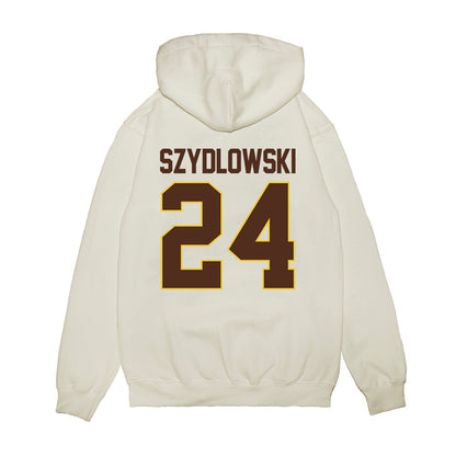 Western Michigan - NCAA Men's Ice Hockey : Garrett Szydlowski - NCAA® March Madness® 2025 Frozen Four Shersey Premium Hooded Sweatshirt-1