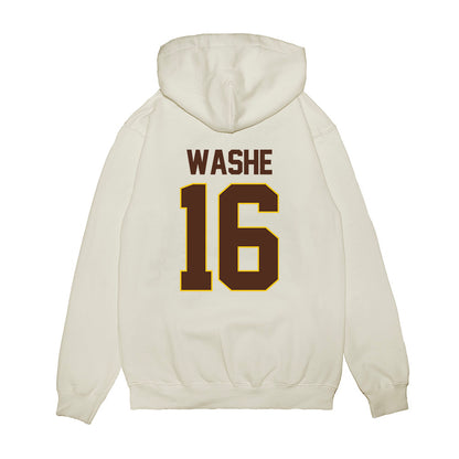 Western Michigan - NCAA Men's Ice Hockey : Tim Washe - Premium Hooded Sweatshirt-1