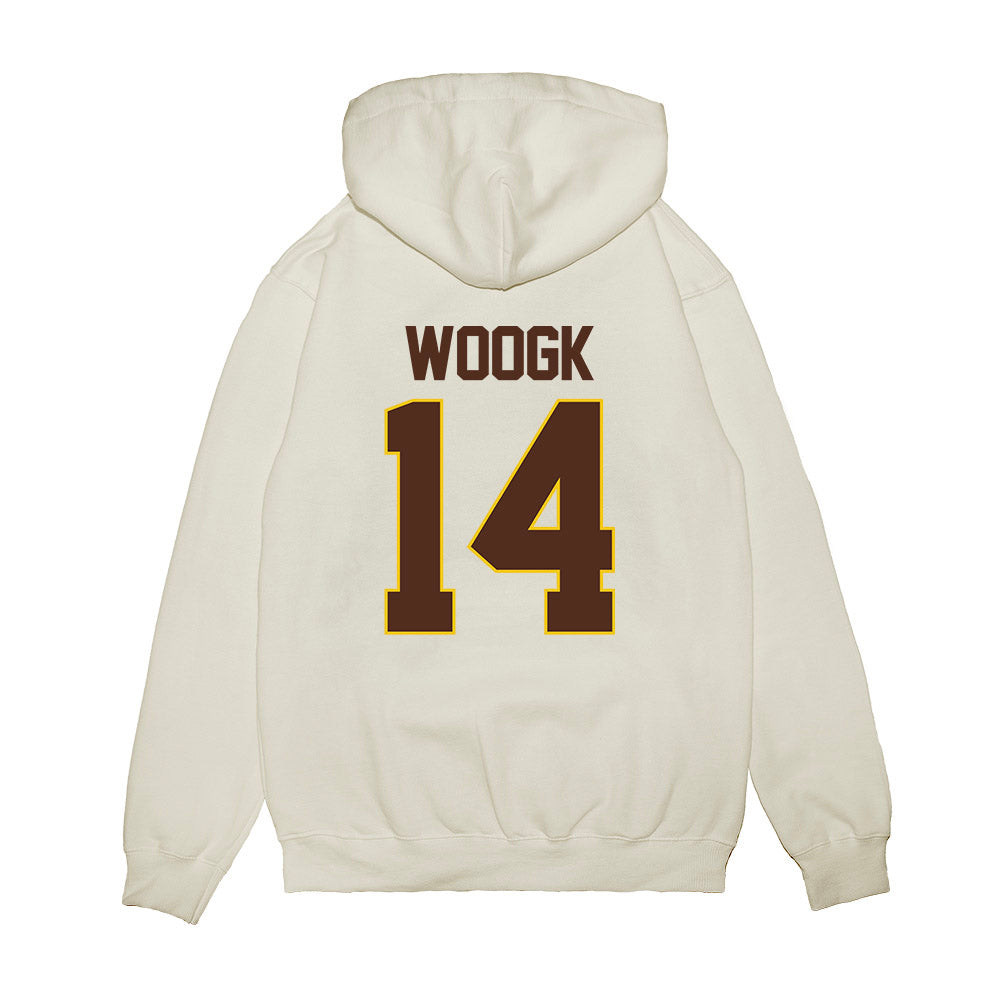 Western Michigan - NCAA Men's Ice Hockey : Colby Woogk - NCAA® March Madness® 2025 Frozen Four Shersey Premium Hooded Sweatshirt-1