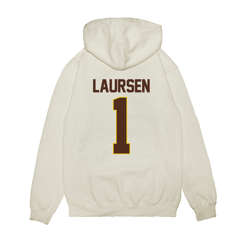 Western Michigan - NCAA Men's Ice Hockey : Kirk Laursen - NCAA® March Madness® 2025 Frozen Four Shersey Premium Hooded Sweatshirt-1