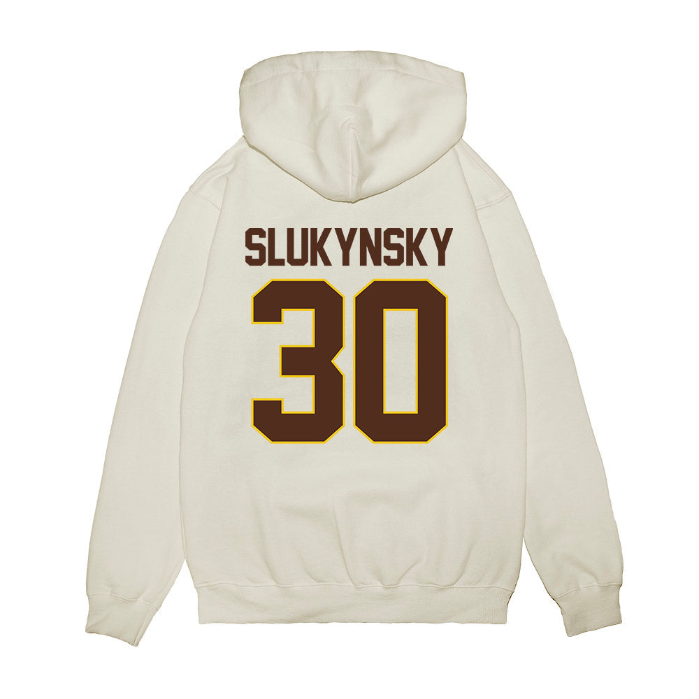 Western Michigan - NCAA Men's Ice Hockey : Hampton Slukynsky - Premium Hooded Sweatshirt-1