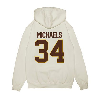 Western Michigan - NCAA Men's Ice Hockey : Owen Michaels - NCAA® March Madness® 2025 Frozen Four Shersey Premium Hooded Sweatshirt-1