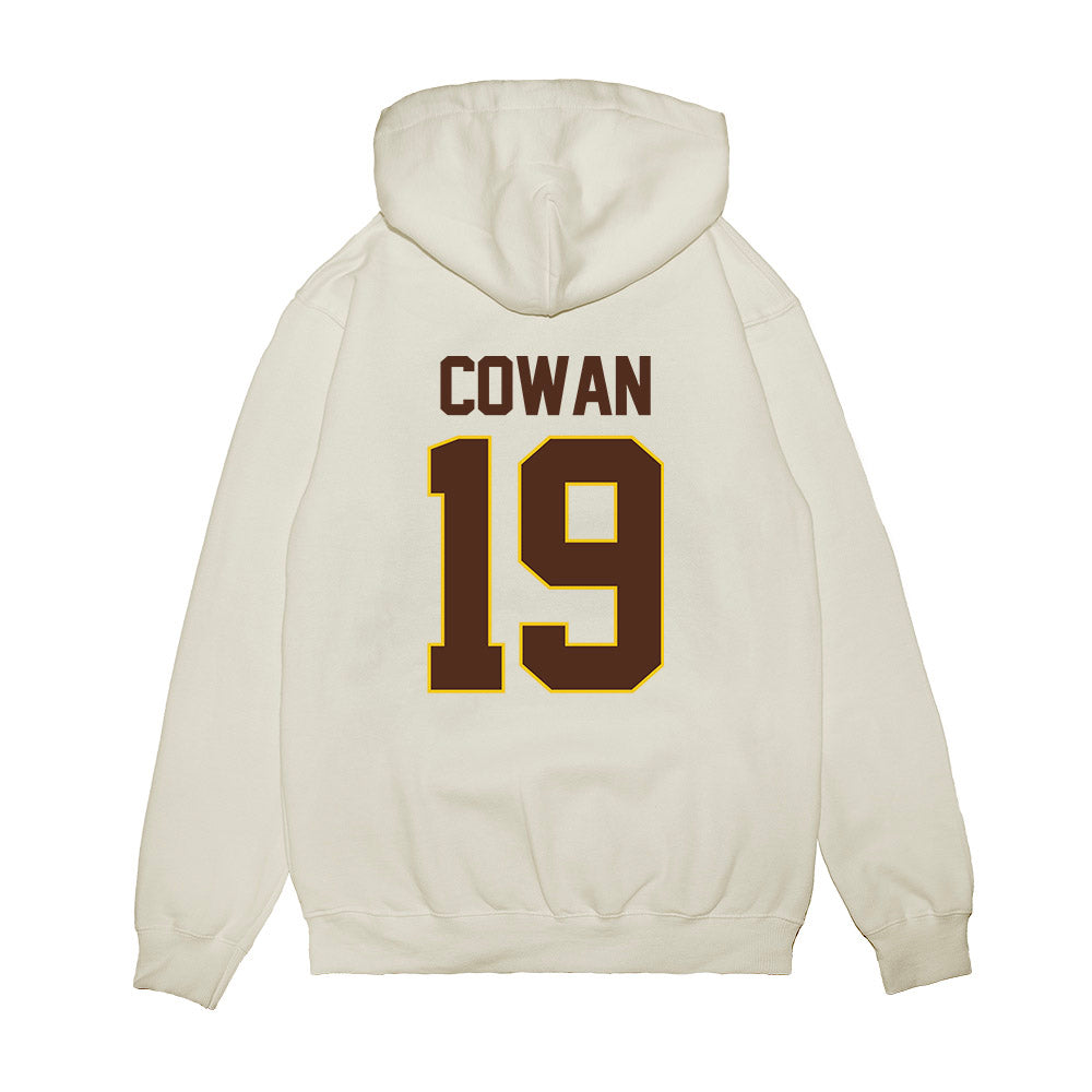 Western Michigan - NCAA Men's Ice Hockey : Bobby Cowan - NCAA® March Madness® 2025 Frozen Four Shersey Premium Hooded Sweatshirt-1