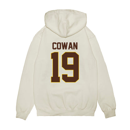 Western Michigan - NCAA Men's Ice Hockey : Bobby Cowan - NCAA® March Madness® 2025 Frozen Four Shersey Premium Hooded Sweatshirt-1