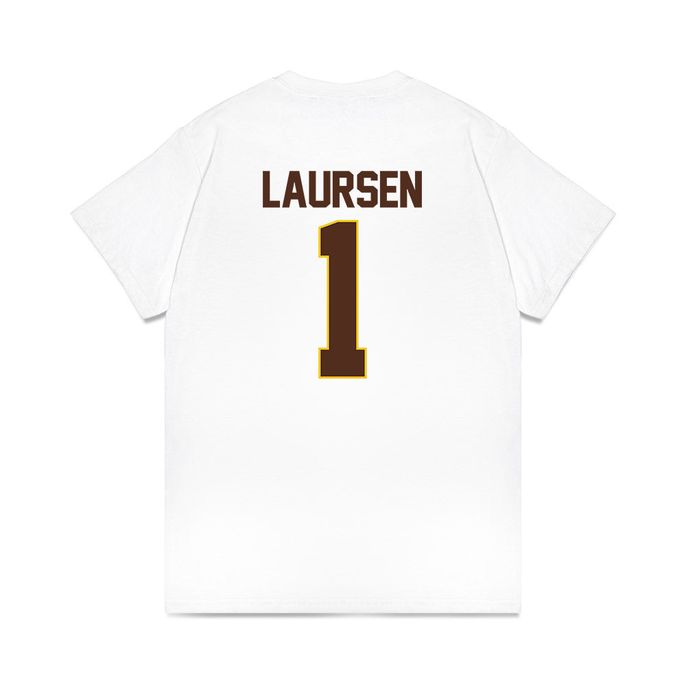 Western Michigan - NCAA Men's Ice Hockey : Kirk Laursen - NCAA® March Madness® 2025 Frozen Four Shersey Premium T-Shirt-1