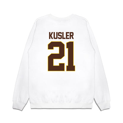 Western Michigan - NCAA Men's Ice Hockey : Ryan Kusler - NCAA® March Madness® 2025 Frozen Four Shersey Premium Crewneck Sweatshirt-1