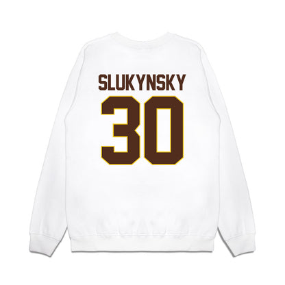 Western Michigan - NCAA Men's Ice Hockey : Hampton Slukynsky - NCAA® March Madness® 2025 Frozen Four Shersey Premium Crewneck Sweatshirt-1