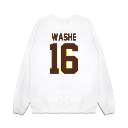 Western Michigan - NCAA Men's Ice Hockey : Tim Washe - Premium Crewneck Sweatshirt-1