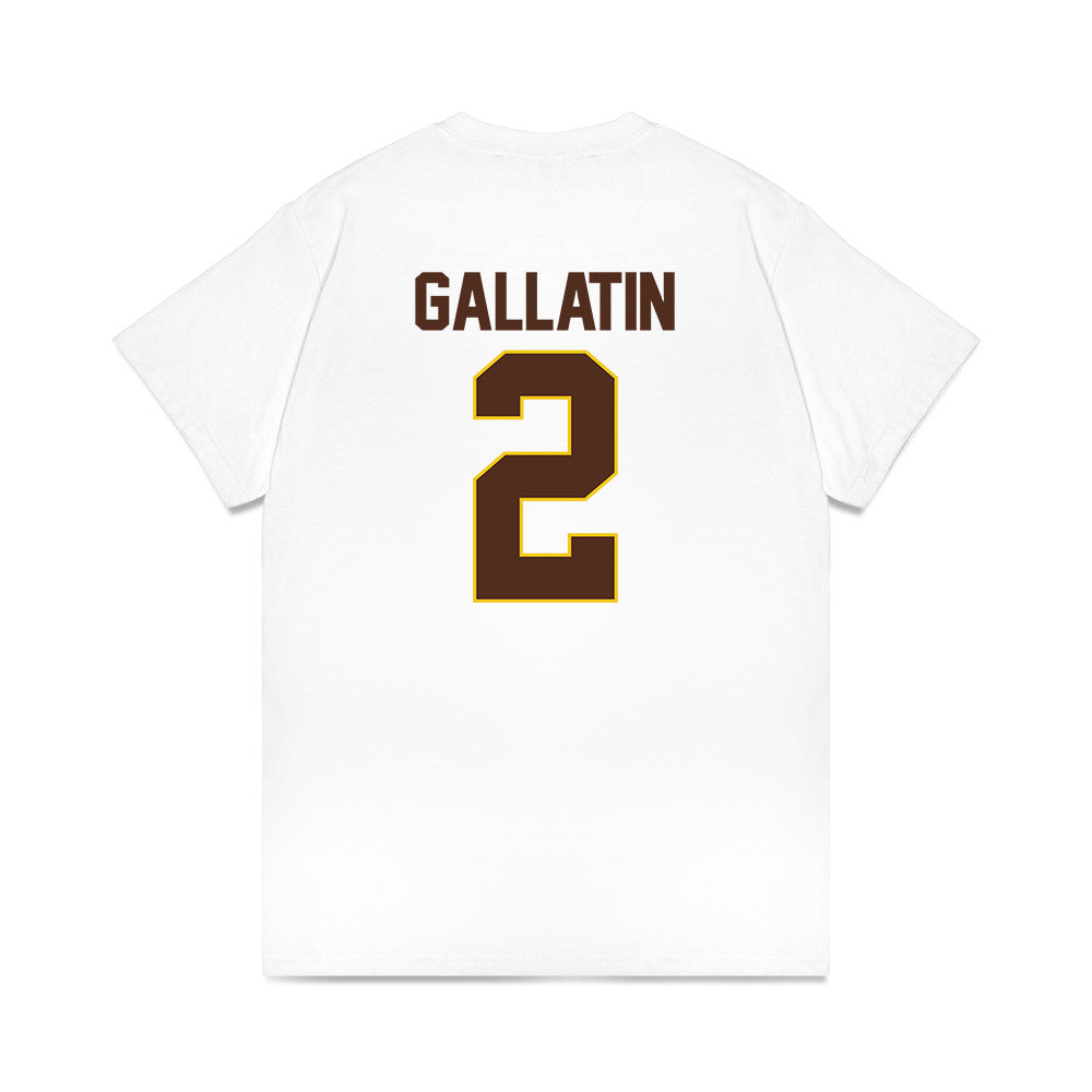 Western Michigan - NCAA Men's Ice Hockey : Grady Gallatin - Premium T-Shirt-1